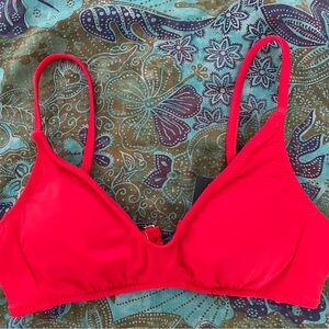 Wild Fable Bikini Bathing Swim Suit Top Red Small 4-6